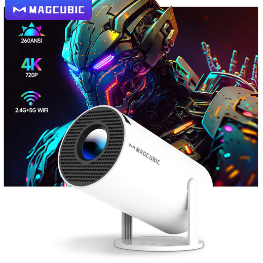 "Proyector 4K Magcubic HY300 Pro – Wifi6, Android 11, 260 ANSI, Portátil para Cine en Casa y Exterior"